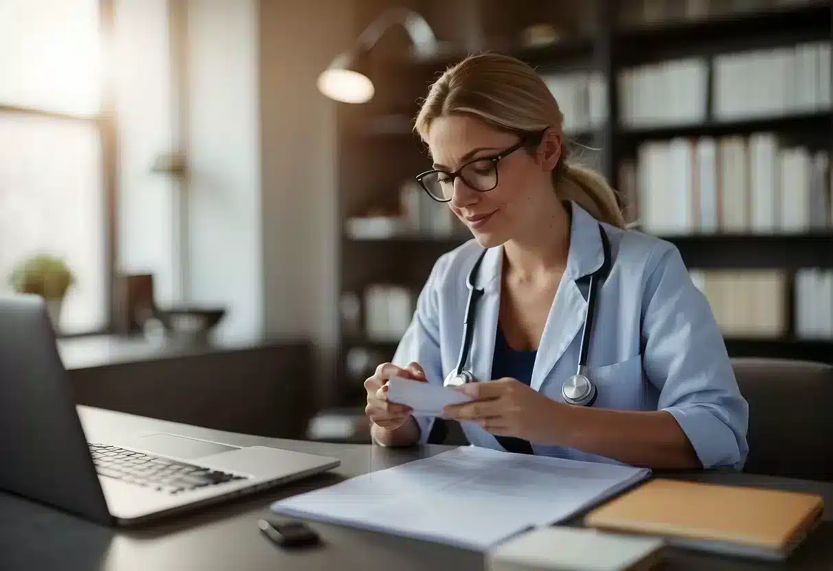 consulting female doctor