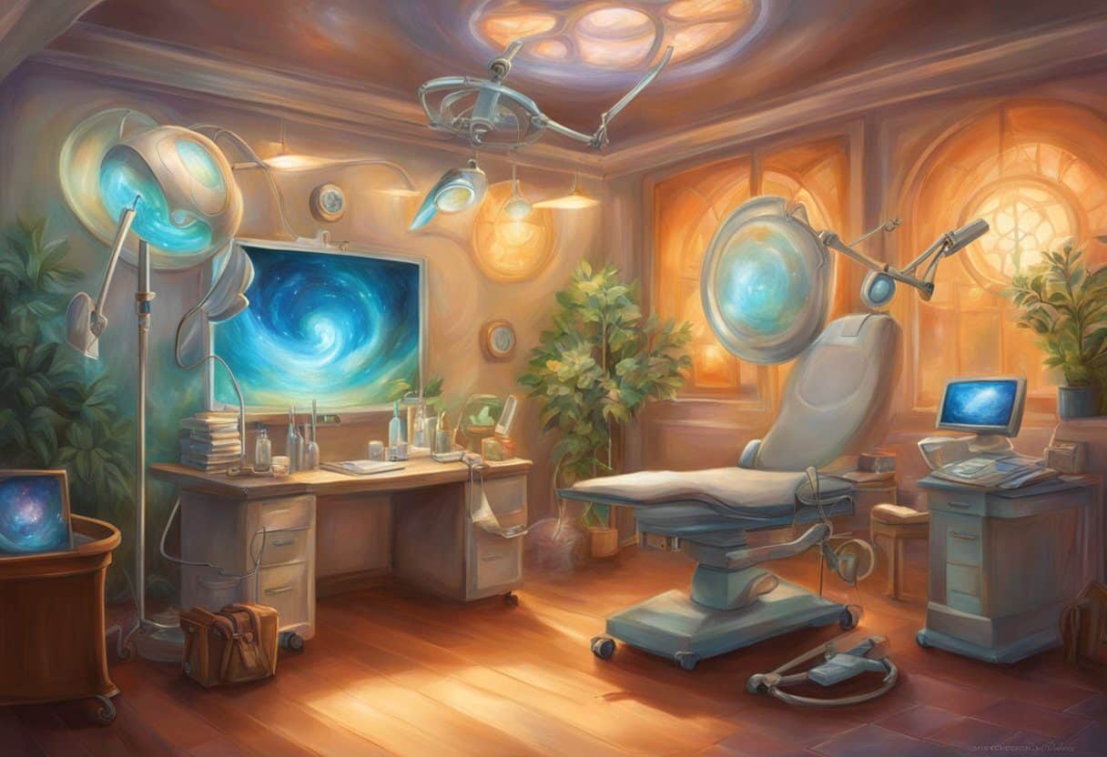 A doctor's office with medical equipment for cancer screenings