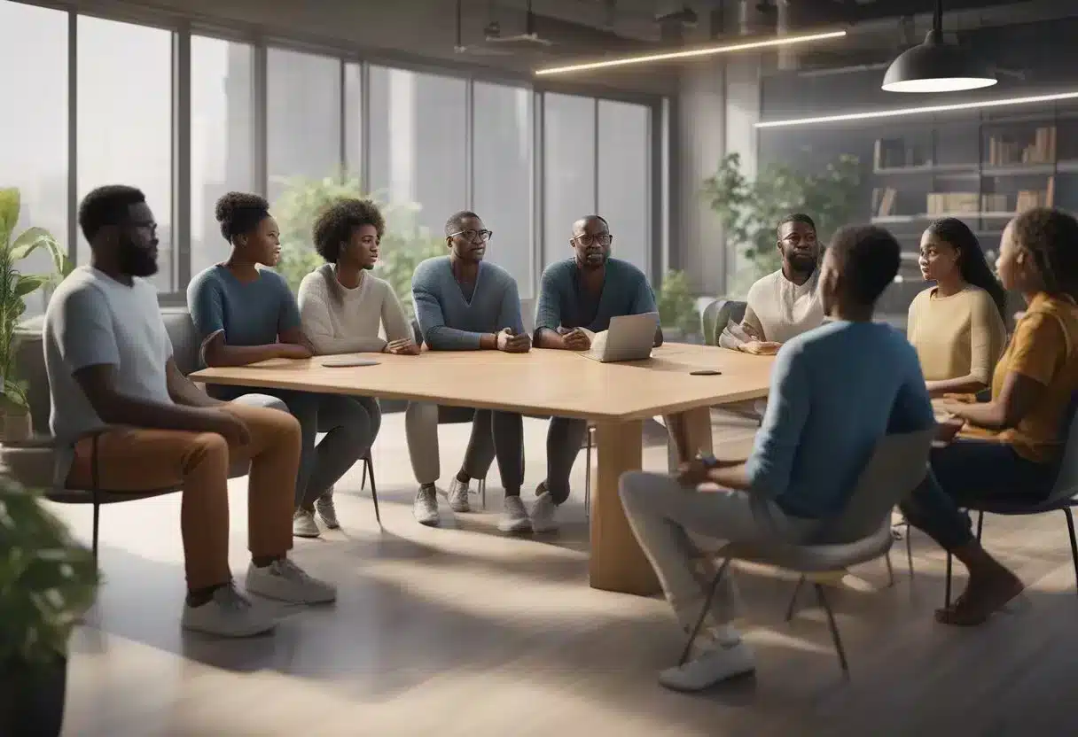 A group of diverse individuals engage in collaborative discussions and activities focused on preventing autoimmune rheumatic diseases through patient-centered care