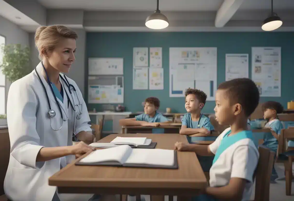 A doctor educates parents on preventing congenital diseases