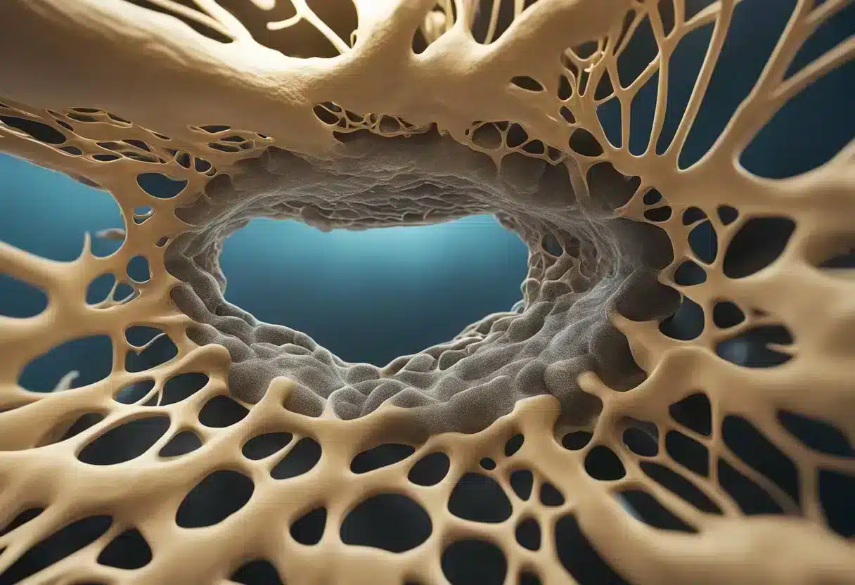 Intestinal lining with gaps, allowing harmful substances to leak into the bloodstream