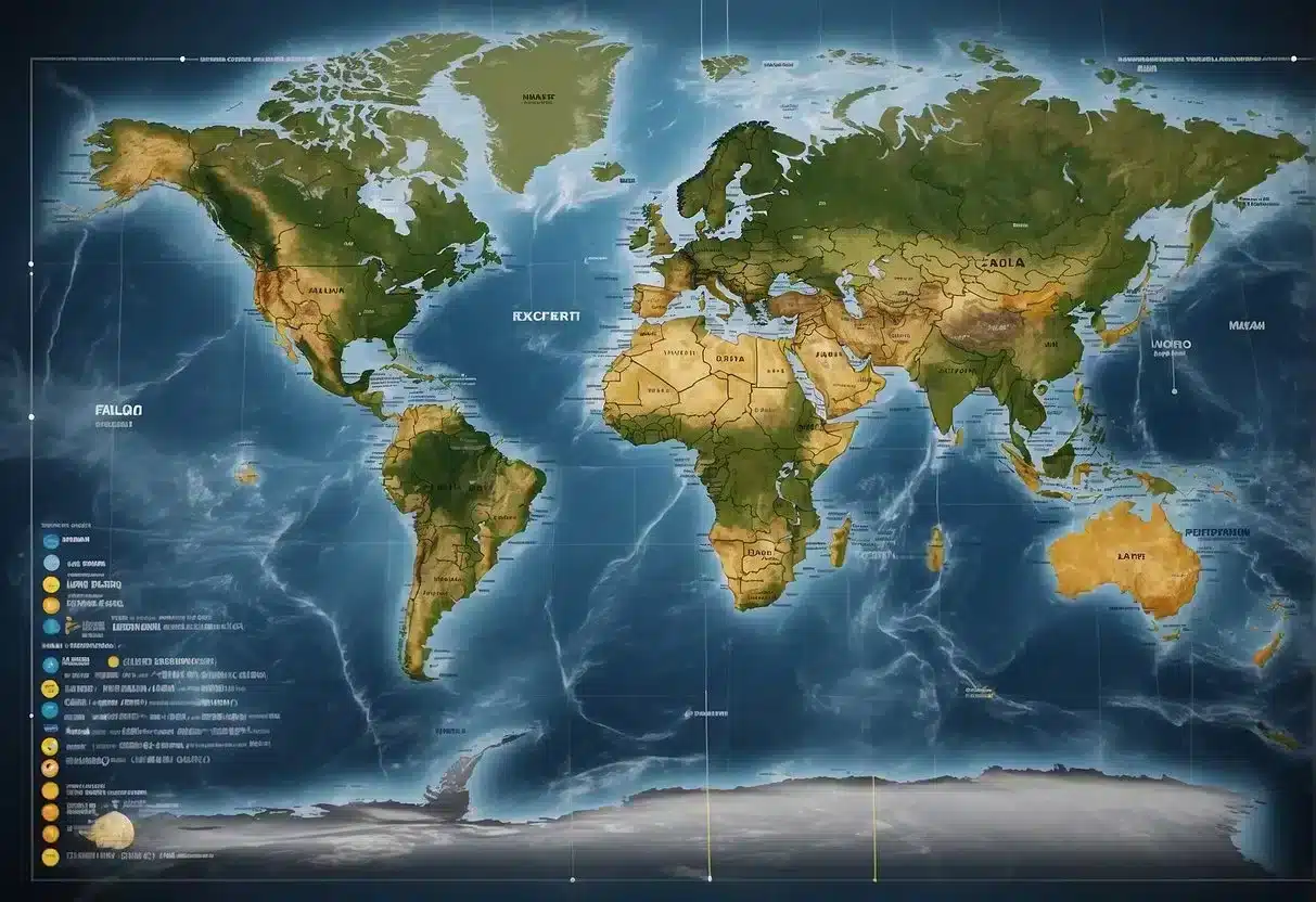 A map of the world with highlighted regions and success stories related to geo-medicine