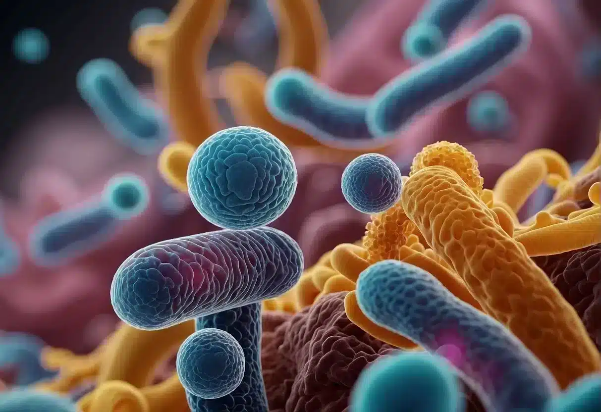 A healthy gut with vibrant, diverse microbiota, and happy, thriving probiotics