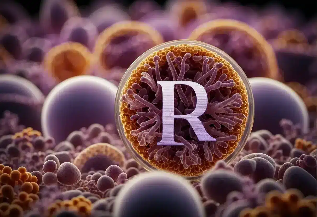 A "Frequently Asked Questions" sign is surrounded by vibrant, healthy bacteria, showing the probiotics are working effectively