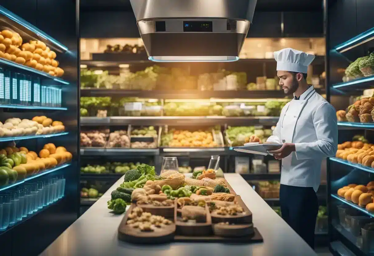 AI analyzes food data for personalized diets. Future directions include AI's impact on nutrition and health