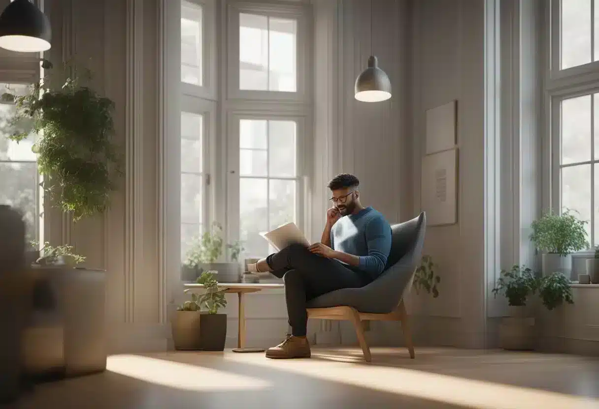 A person reading positive client testimonials and anecdotes about the best probiotics for depression and anxiety