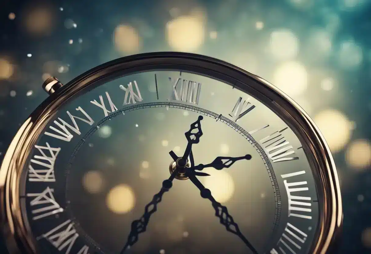 A clock with DNA strands winding around its hands, representing the process of epigenetic methylation and aging