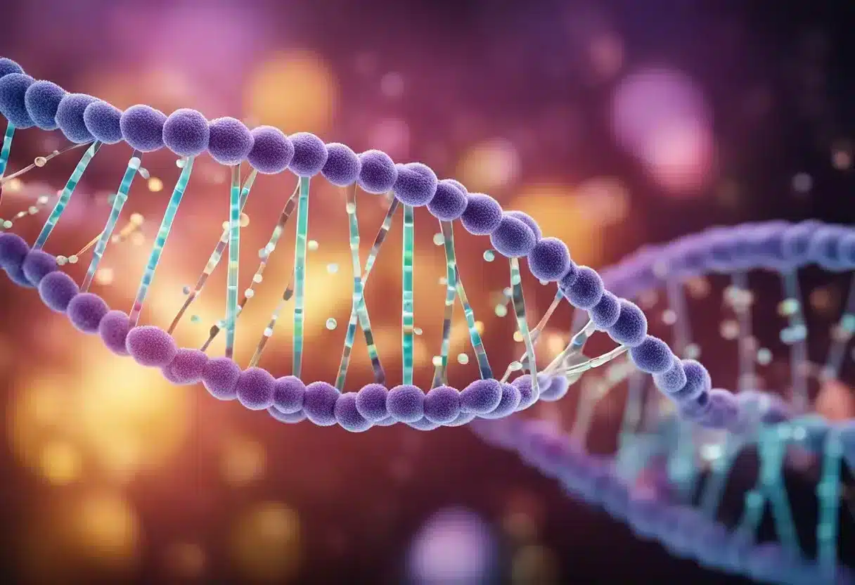 A DNA strand with methyl groups attached, impacting cardiovascular health