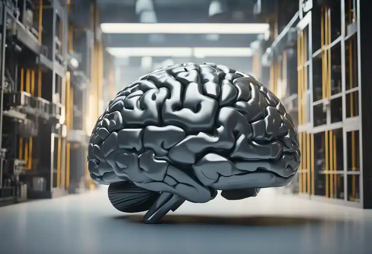 The human brain, surrounded by obstacles, seeks the pathway to happiness