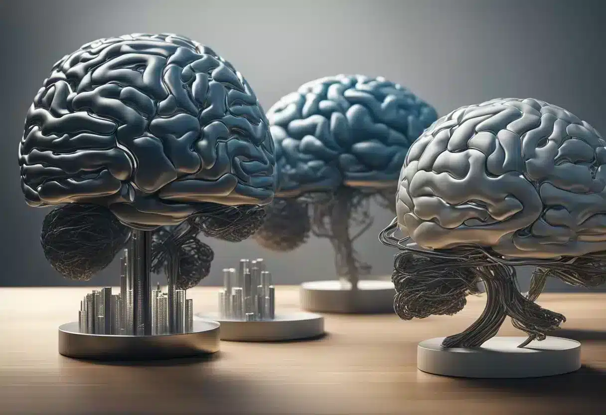 Various brains of different shapes and sizes=