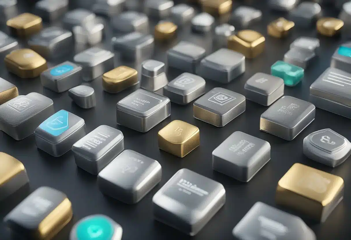 Various magnesium types interact and have contraindications. Illustrate them in a scientific setting with labels and visual cues