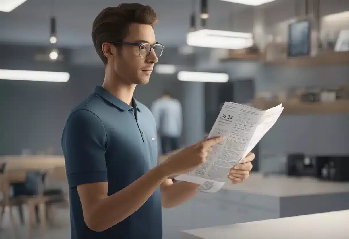 A person reading a pamphlet titled "Frequently Asked Questions Understanding and managing high blood pressure."