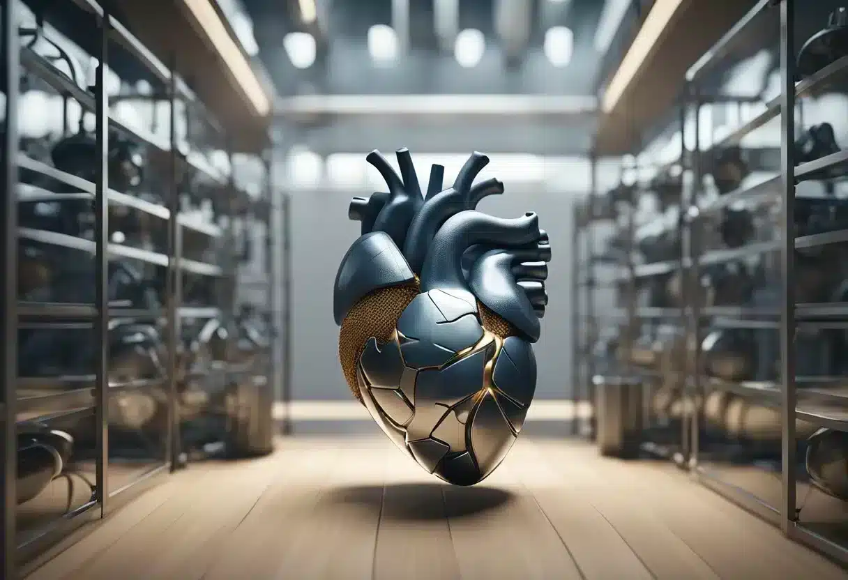 A healthy heart surrounded by protective barriers against plaque buildup