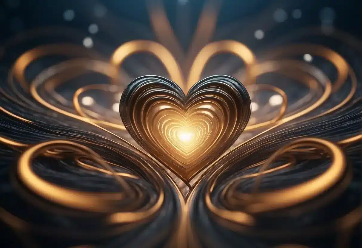 A heart surrounded by swirling lines, representing the connection between stress and cardiovascular health