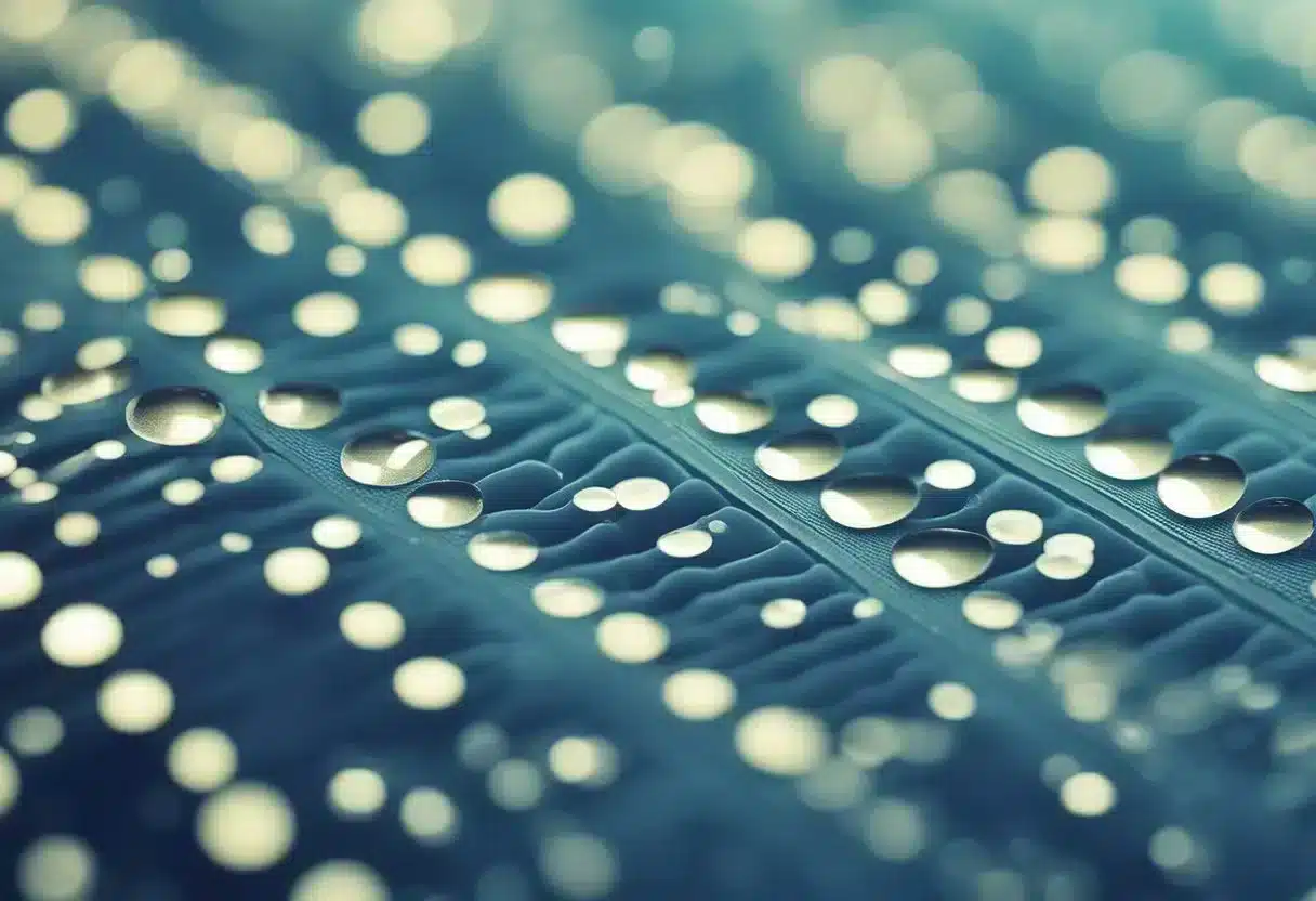 A microscope slide with thick white discharge under examination