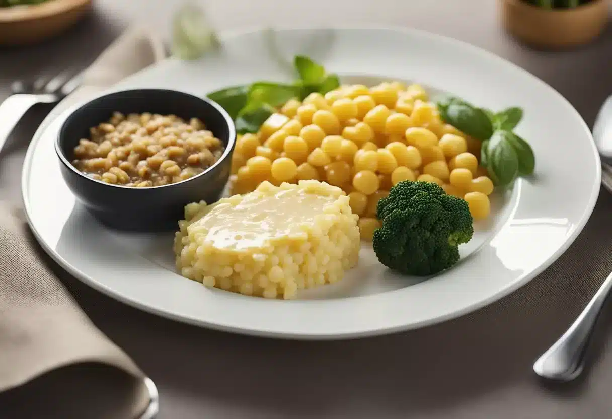 A plate with varying portion sizes=