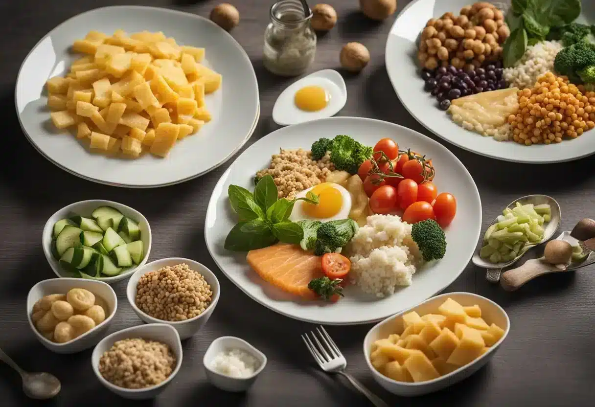 A plate with standard portion sizes=