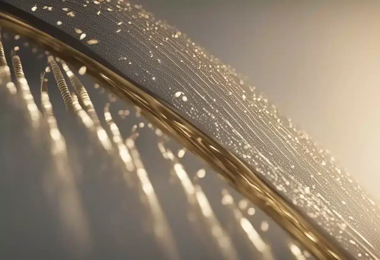 A dermaroller glides over skin, puncturing the surface with tiny needles, stimulating collagen production and improving skin texture