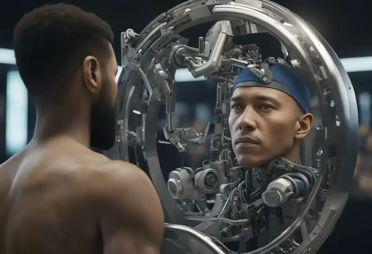 A person's face being caught in a machine, causing the skin and tissue to be forcibly separated from the underlying bone and muscle