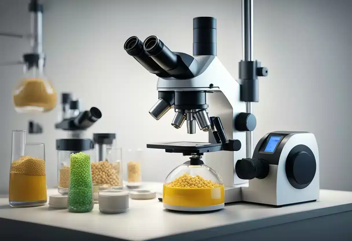 A microscope revealing cellular changes in gluten intolerance research