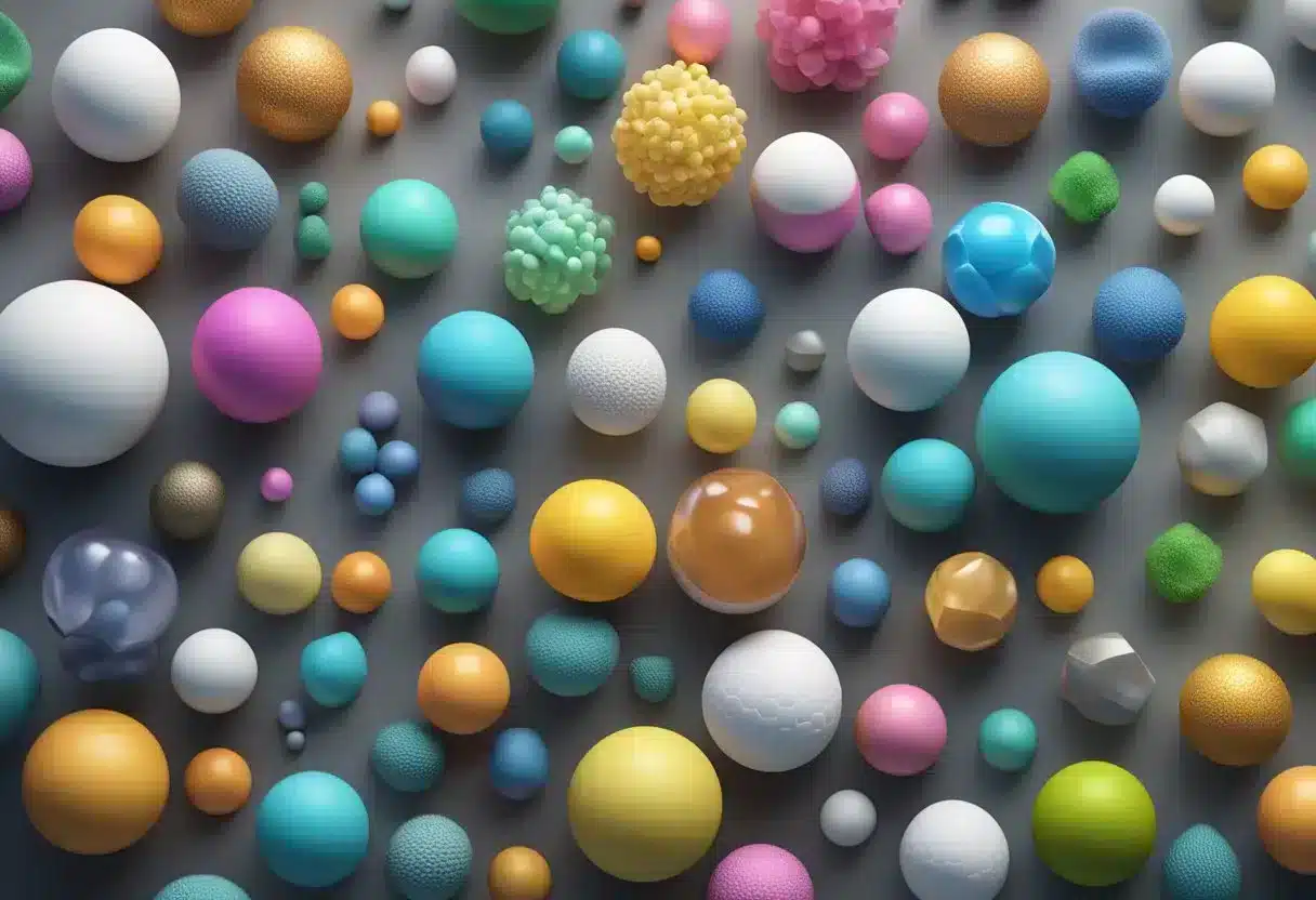 Amino acids in a variety of shapes and sizes=