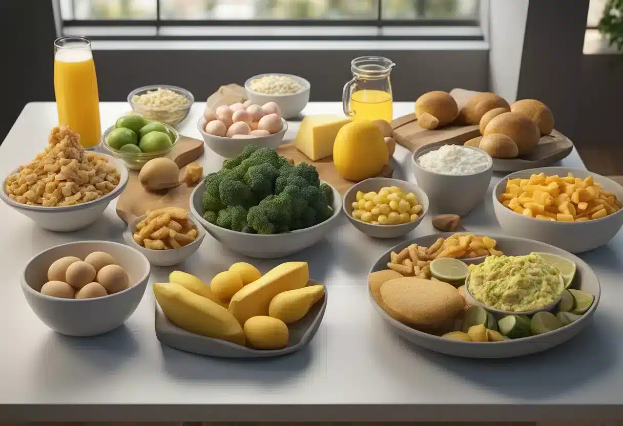 A table displaying various high-fat foods with their nutritional profiles