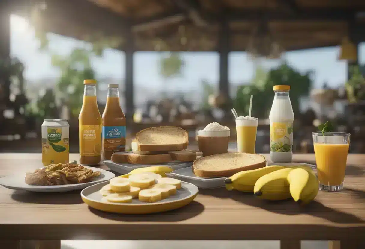 A table with foods and drinks to avoid: spicy foods, dairy, caffeine, alcohol. Recommended foods: bananas, rice, applesauce, toast