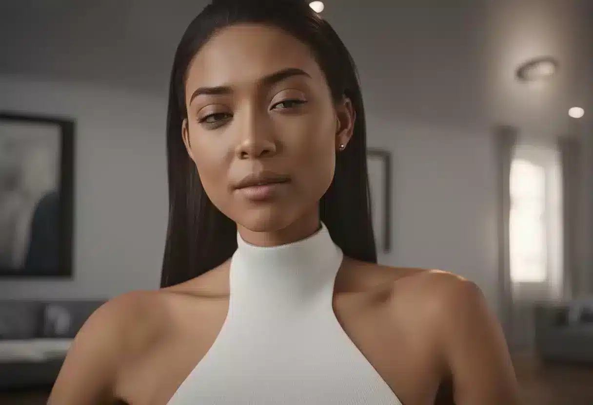 A person's facial expression changes as they experience a nipple orgasm, with a sense of pleasure and relaxation evident