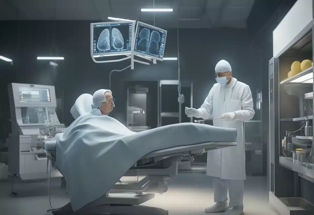 A person undergoing diagnostic procedures for a dry cough