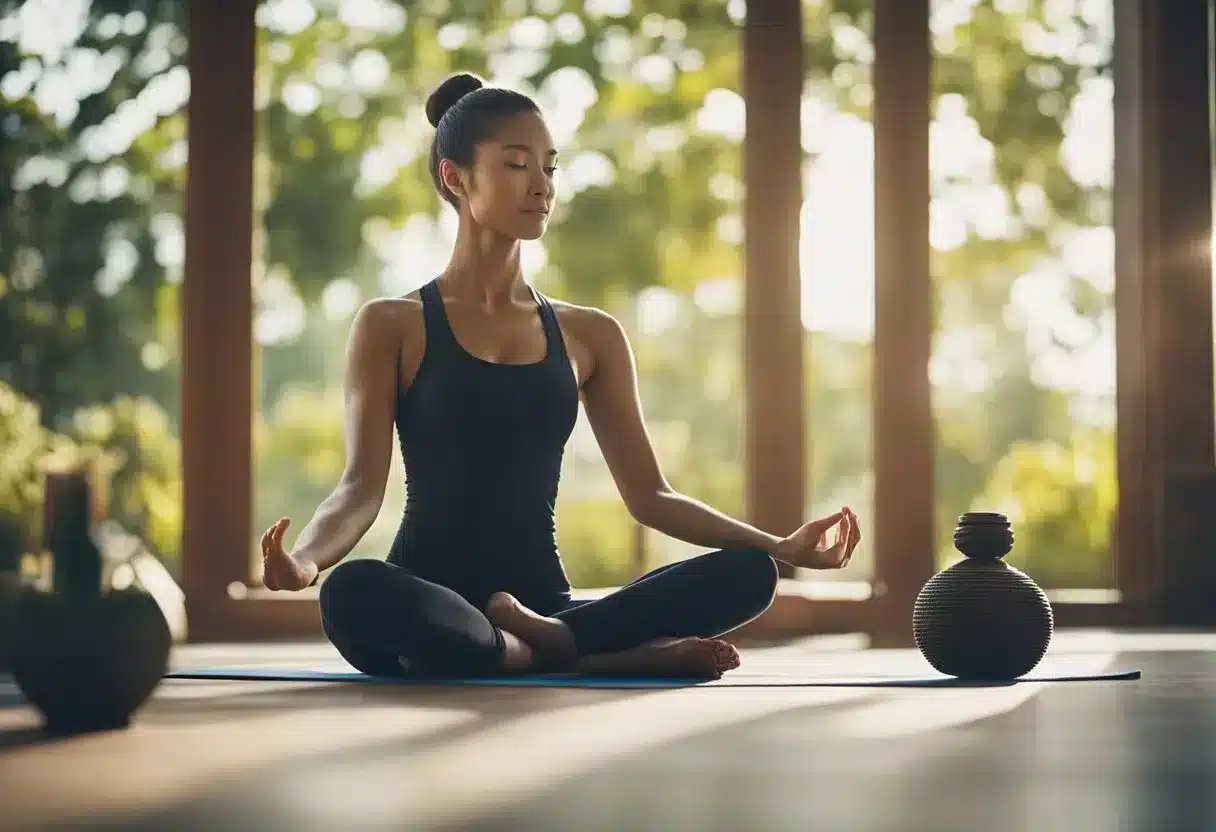 Various products and practices, such as yoga and meditation, coming together in a harmonious and complementary way