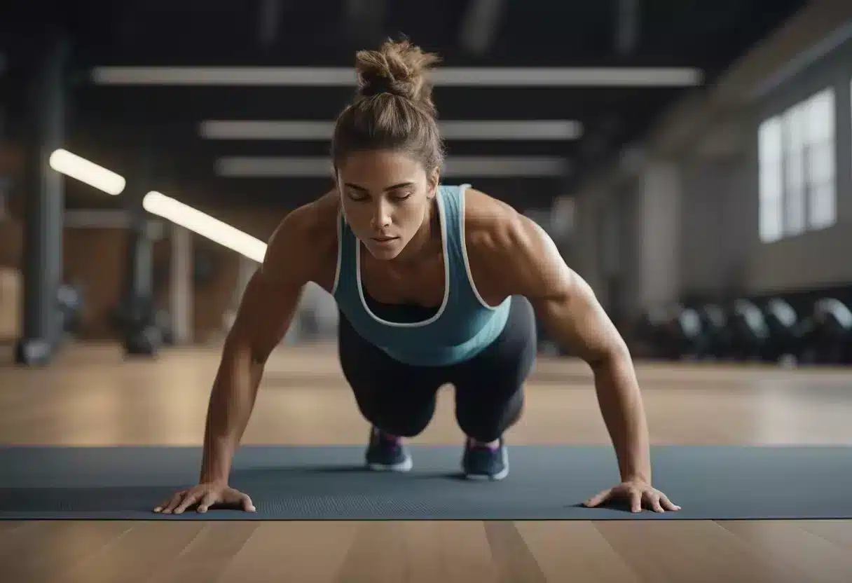 A person exercises on an empty stomach, feeling weak and fatigued. Their energy levels drop, and they struggle to complete their workout