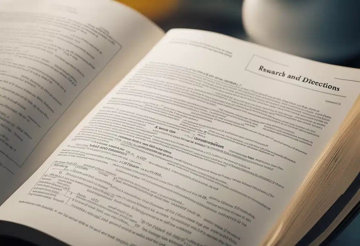 A medical textbook open to a page titled "Research and Future Directions: What is POTS?" with highlighted text and diagrams