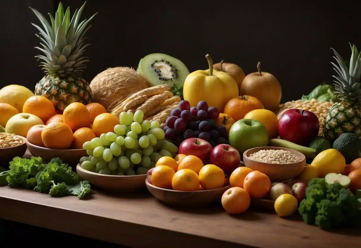 image - Preventive Medicine Daily A table with a variety of colorful, fresh fruits and vegetables, along with whole grains and lean proteins, arranged in an appealing display