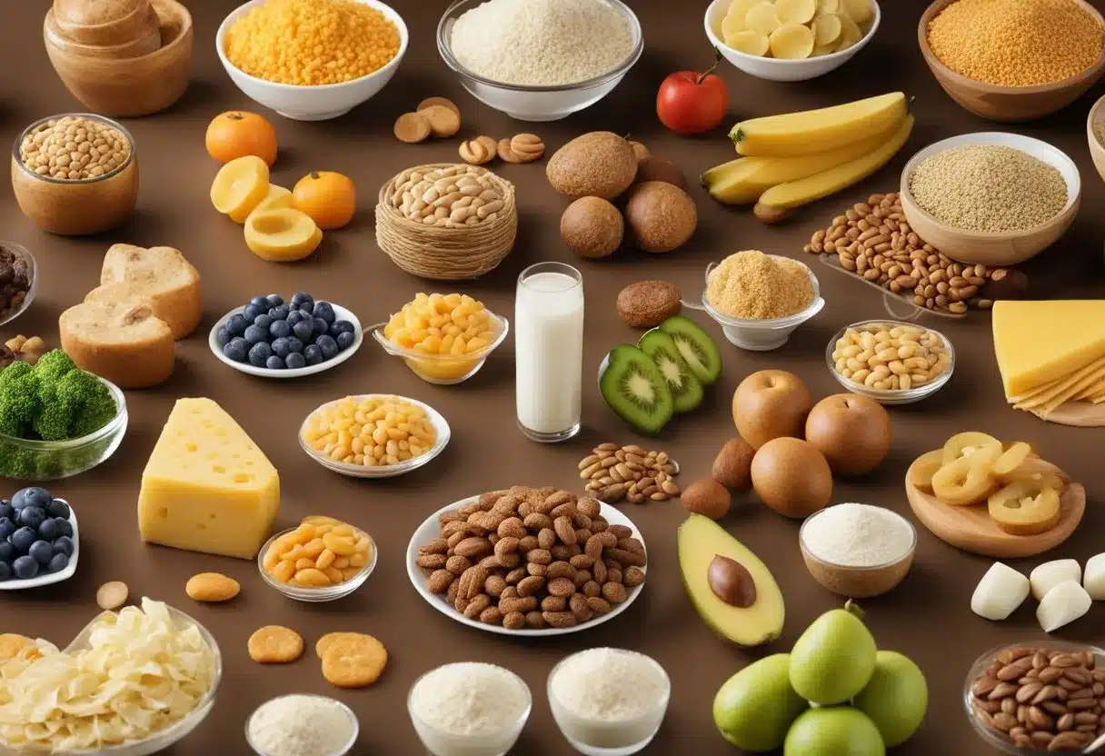 image - Preventive Medicine Daily A variety of foods with different glycemic index values arranged in a spectrum, with heart symbol in the background